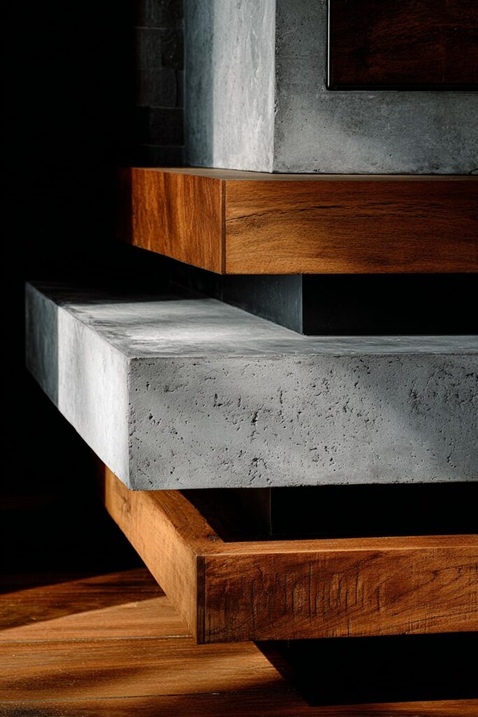 Concrete and Wood Mixed-Material Statement