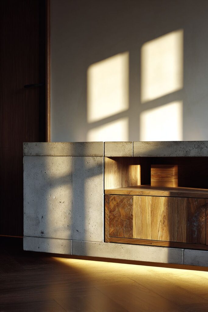 Concrete and Wood Mixed-Material Statement