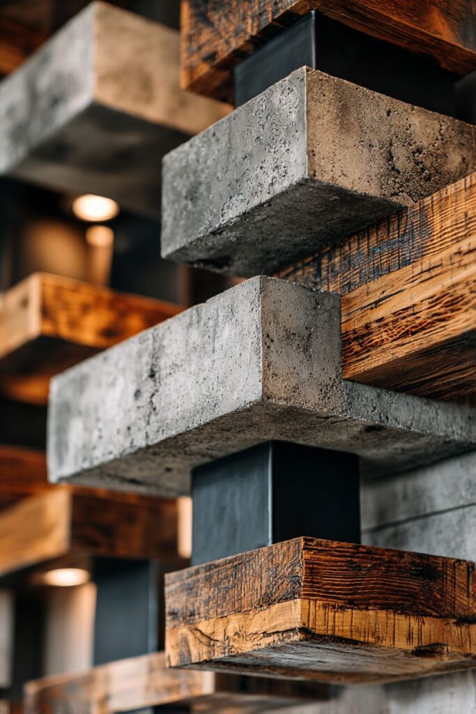 Concrete and Wood Mixed-Material Statement