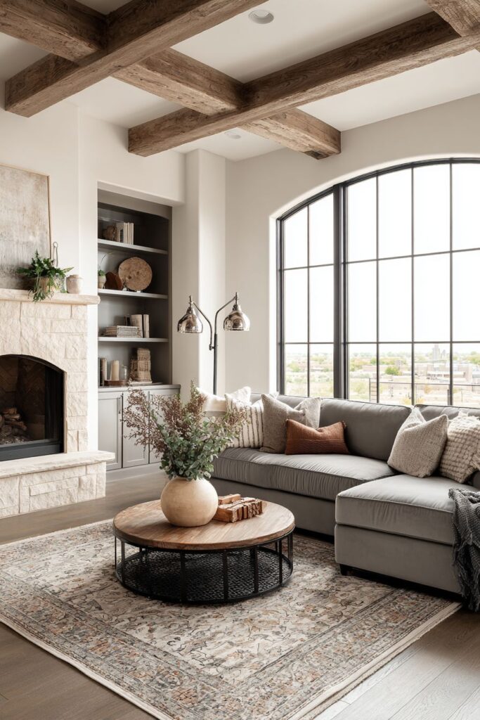 Corner Stone Fireplace Luxury