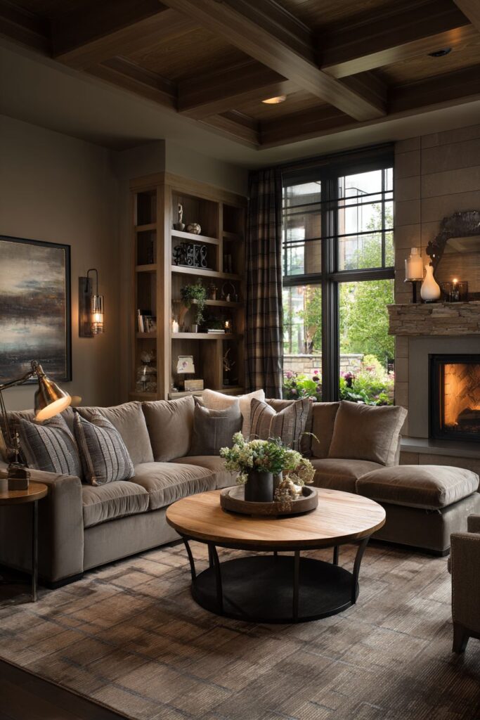 Corner Stone Fireplace Luxury