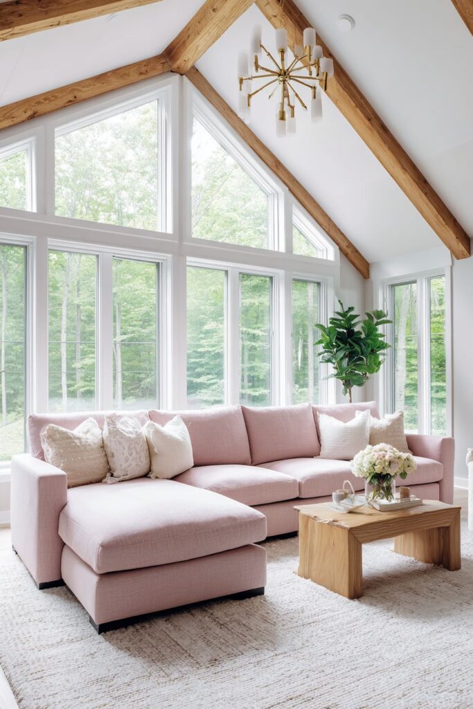 Vaulted Ceiling Pink Grandeur