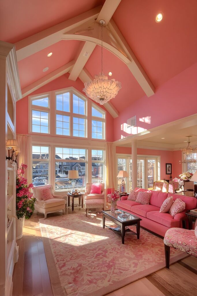 Vaulted Ceiling Pink Grandeur