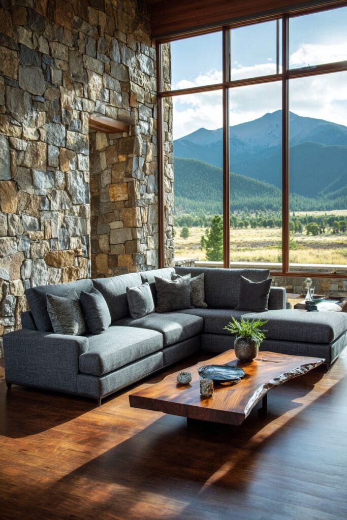 Modern Mountain Charcoal Wool Vista Living