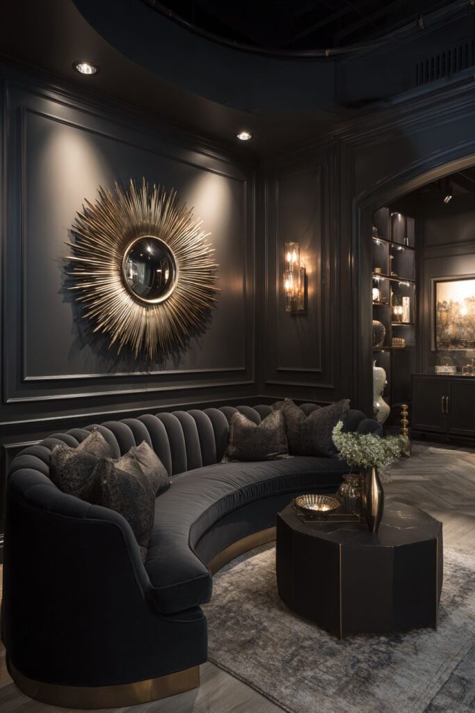 Art Deco Graphite Velvet Glamour