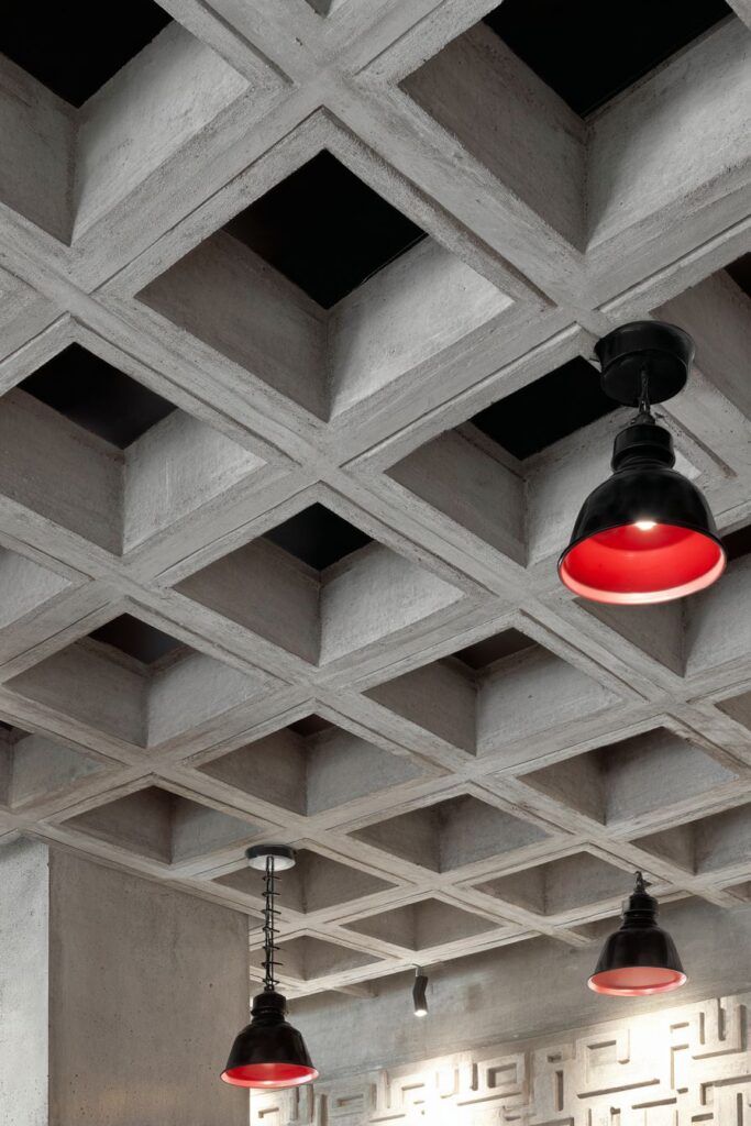 Exposed Concrete Waffle Grid