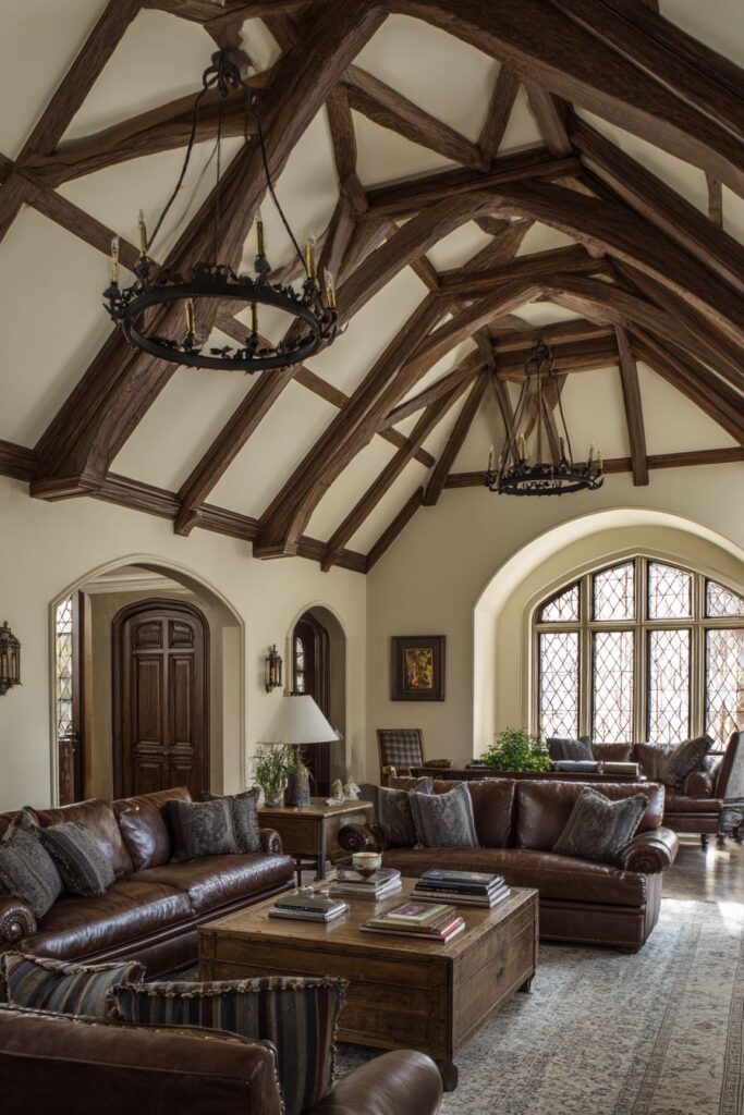 Tudor Style with Dark-Stained Timber and Plaster Infill