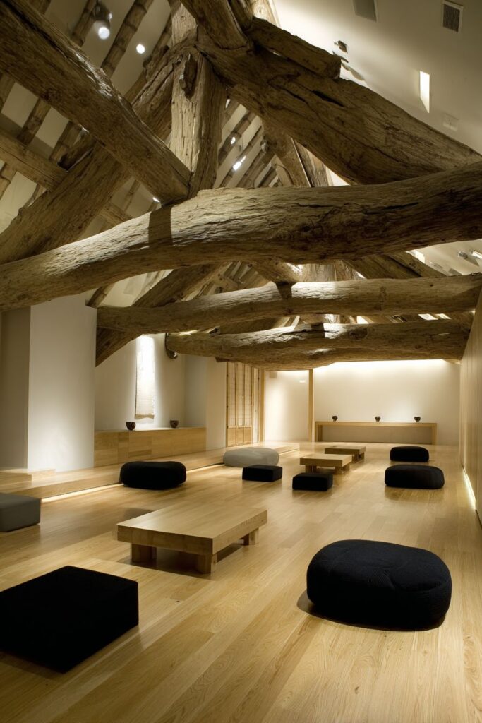 Zen-Inspired with Natural Bamboo and Floor Cushions