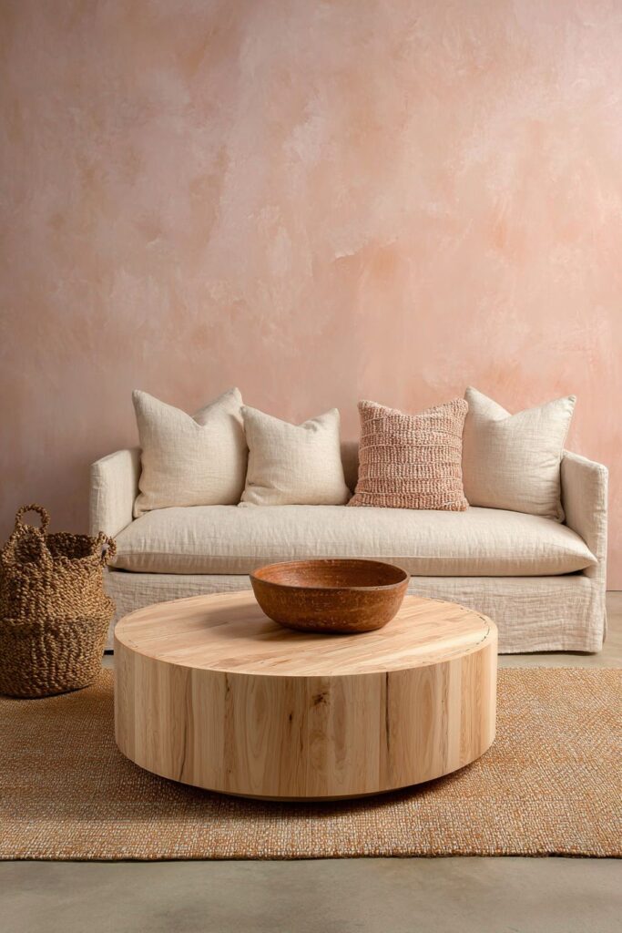 Textured Pink Wall Treatment
