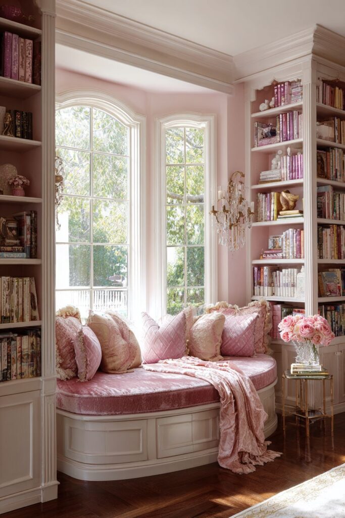 Pink Bay Window Seating