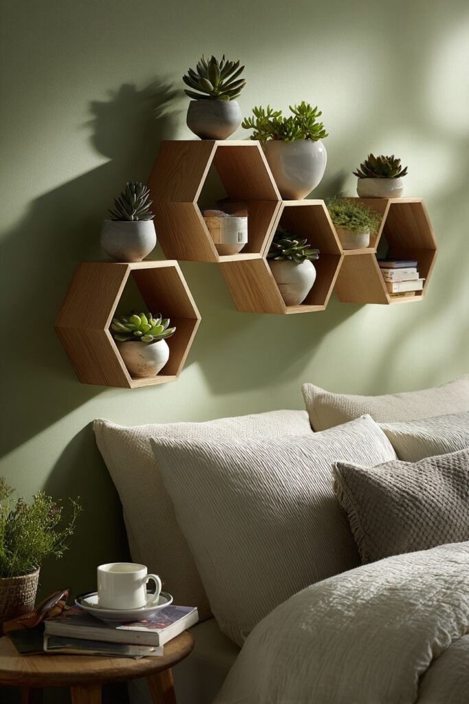 Floating Shelves in Asymmetrical Staggered Pattern