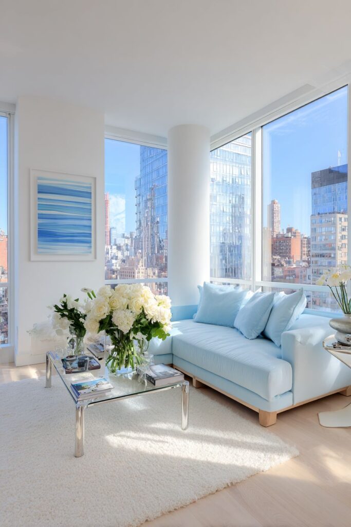 Modern Minimalist Powder Blue Sophistication