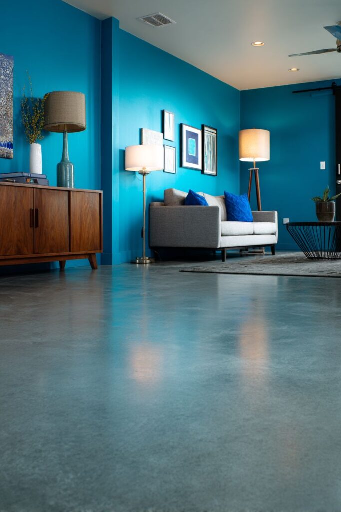 Modern Sophistication: Teal Accent Wall Impact