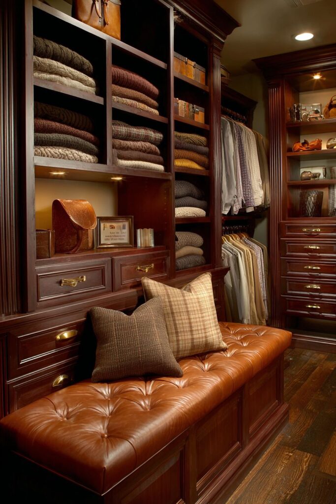 Custom Mahogany Storage Solutions