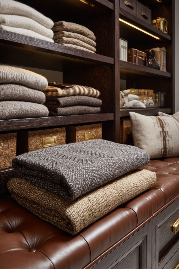 Custom Mahogany Storage Solutions