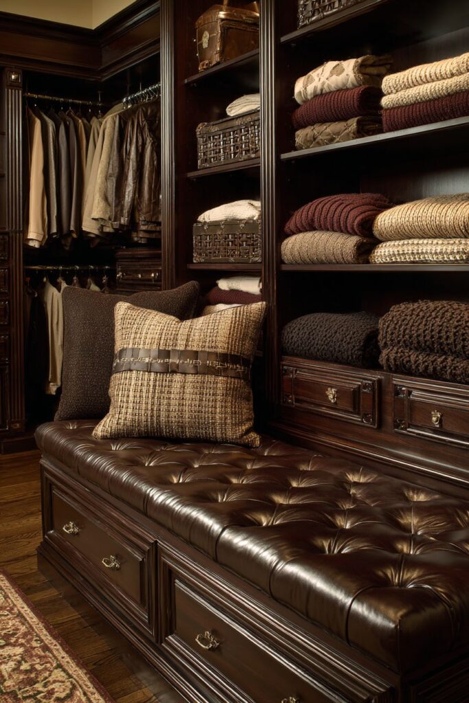 Custom Mahogany Storage Solutions