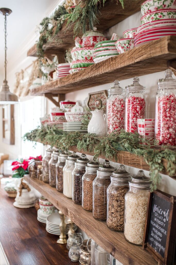 Traditional Holiday Pantry Display