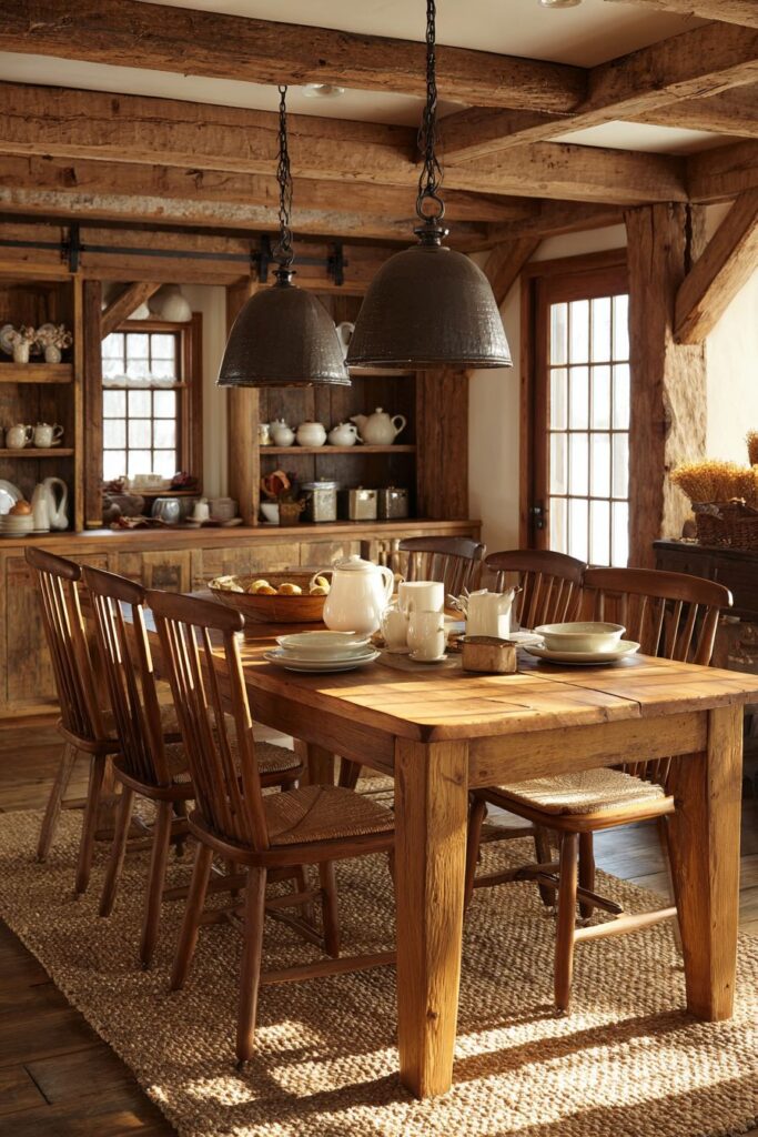  Reclaimed Chestnut Wood Dining Heritage