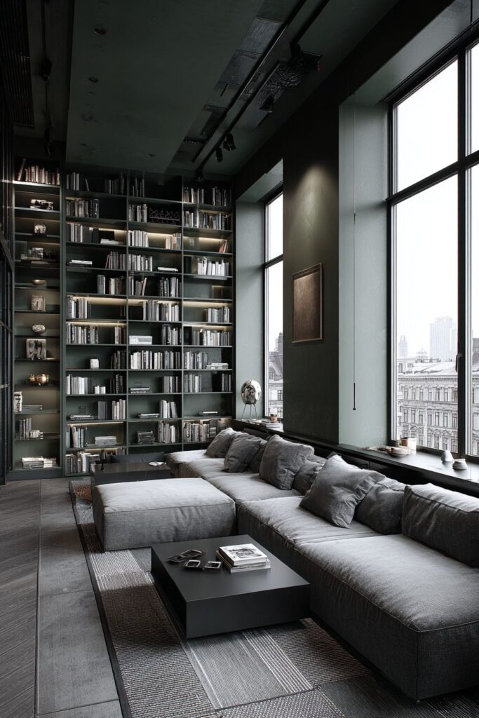 Modern Green Library Sophistication