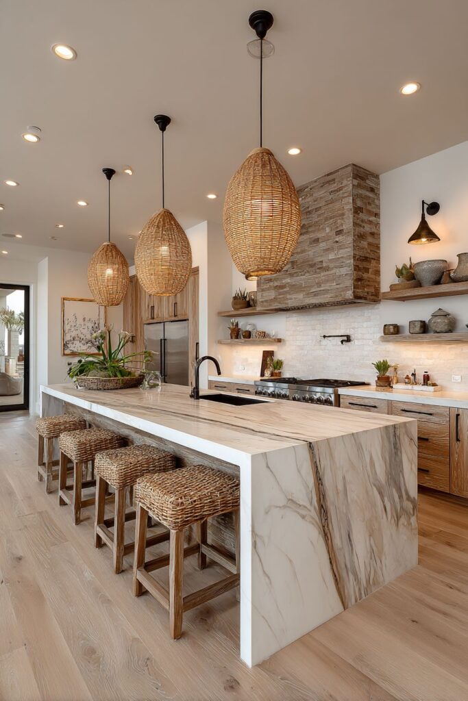 Waterfall Edge Stone Island Centerpiece