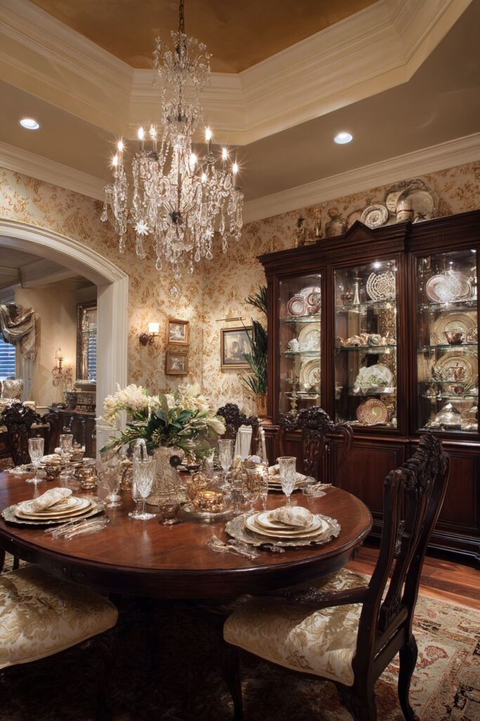 Traditional Oval Table Timelessness