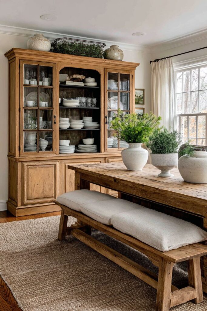 Antique Hutch Storage Showcase