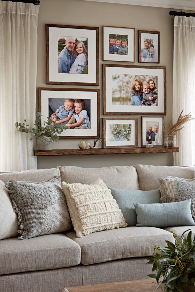 Family Photo Gallery with Consistent Framing