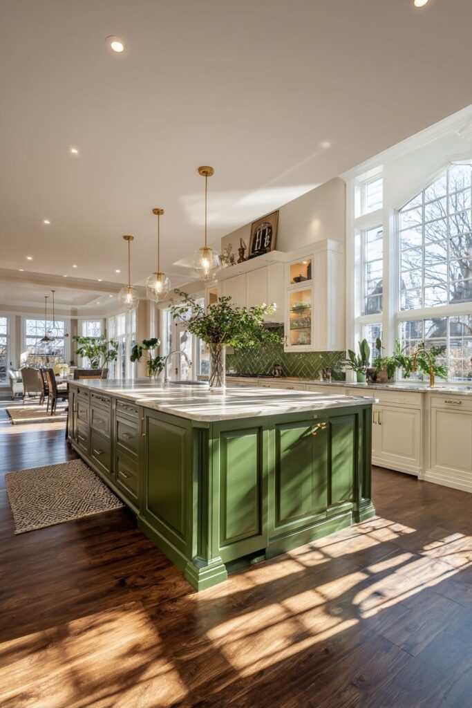 Forest Green Island Statement Design