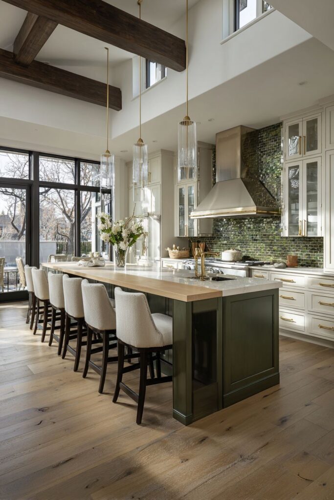 Forest Green Island Statement Design