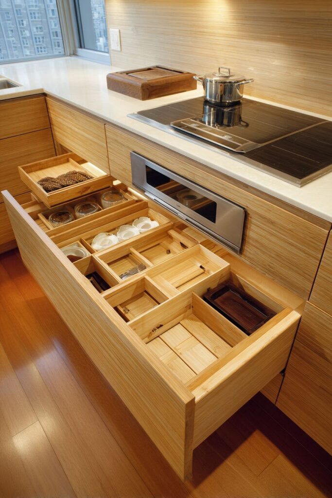Modern Storage Solutions with Bamboo Organizers
