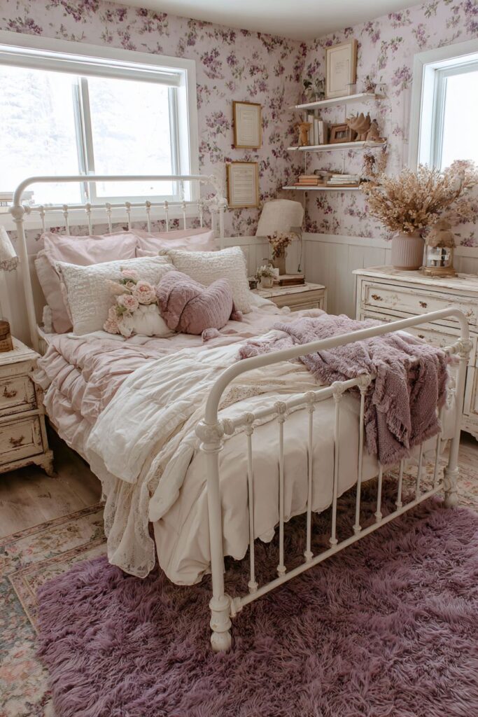 Cozy Cottage-Style Bedroom with Vintage Charm