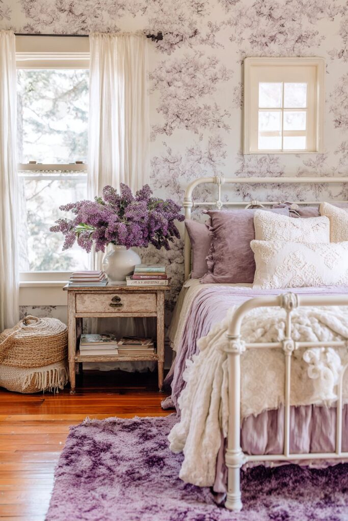 Cozy Cottage-Style Bedroom with Vintage Charm