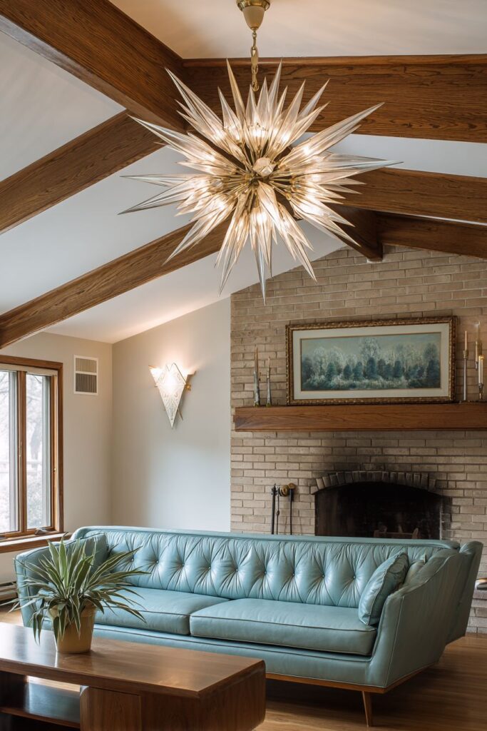 Dramatic Starburst Lighting and Geometric Forms