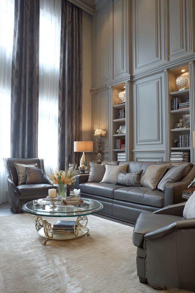 Glass and Gold Glamour with Wingback Charm