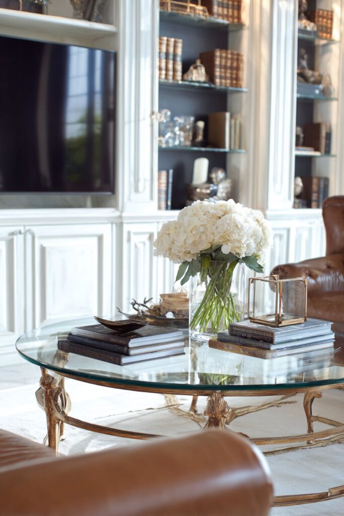 Glass and Gold Glamour with Wingback Charm