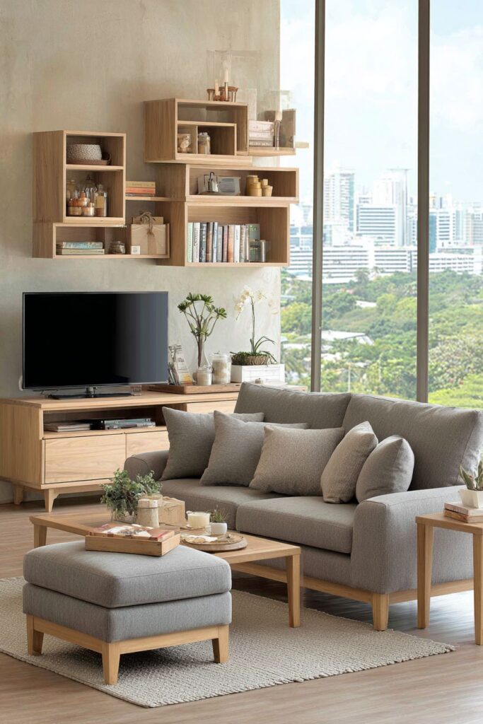 Compact Apartment Living with Streamlined Storage Solutions