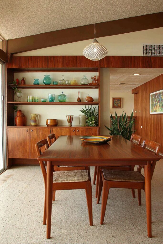 Authentic Teak Dining with Ladder-Back Character