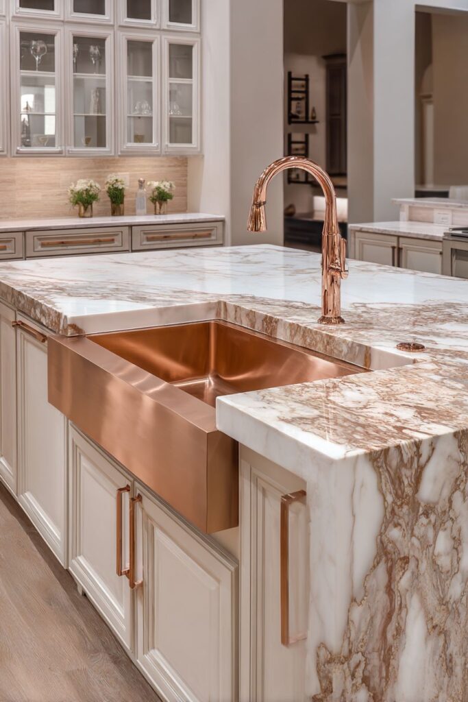 Elegant Waterfall Island Design