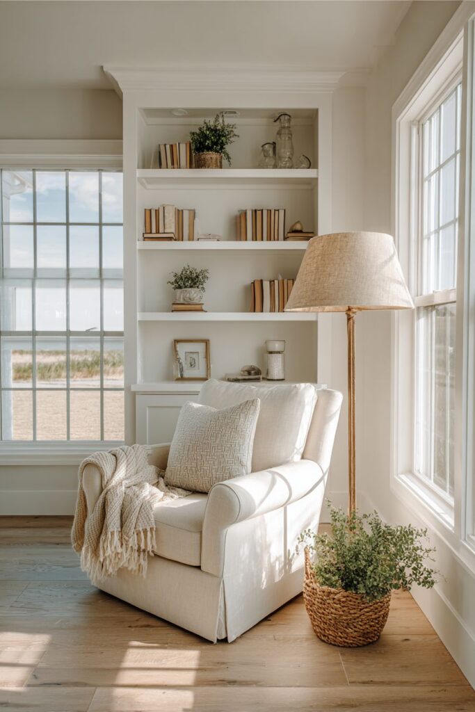 Built-In Floating Shelves Elegance