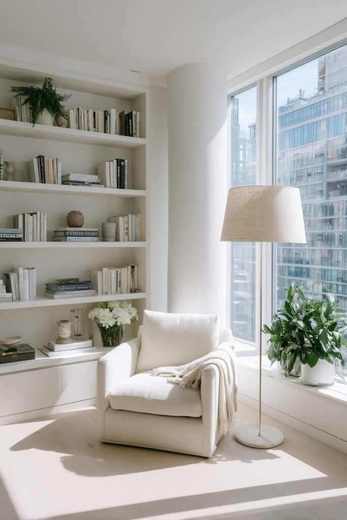 Built-In Floating Shelves Elegance