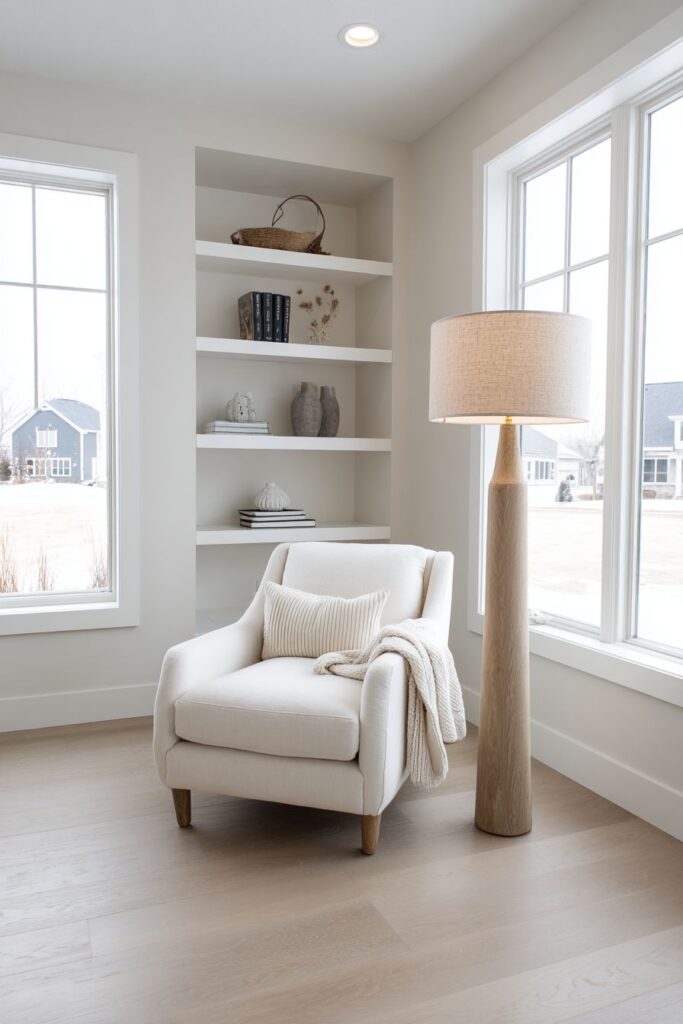 Built-In Floating Shelves Elegance