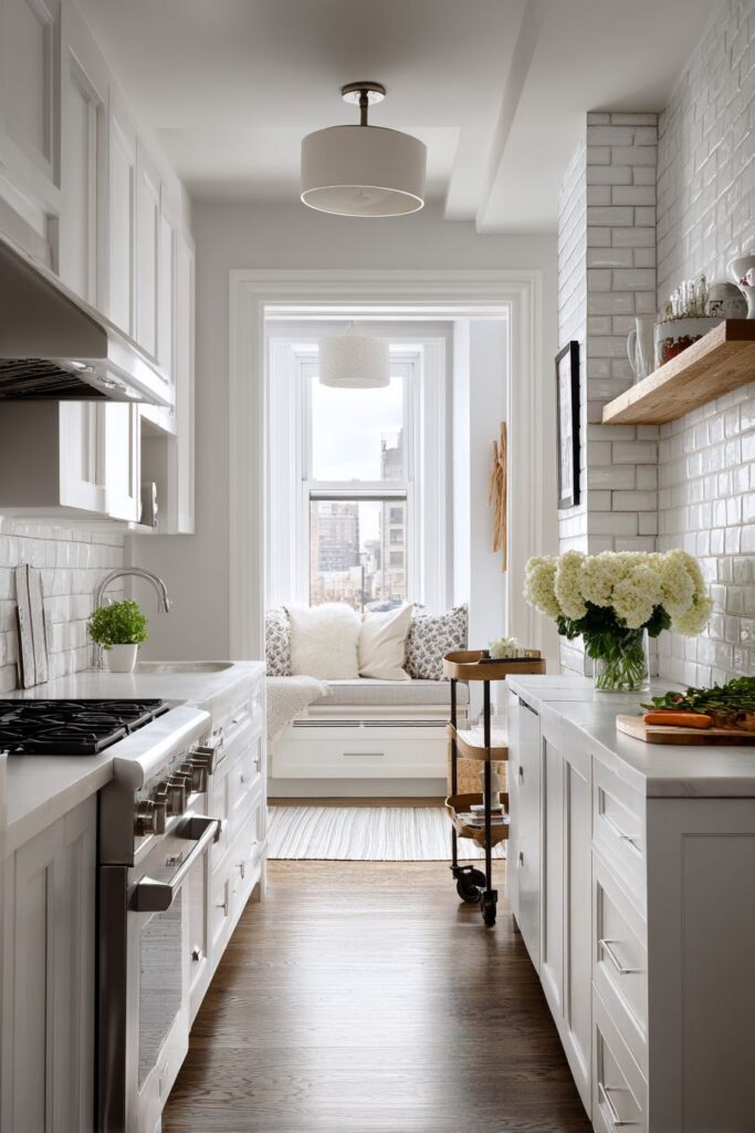 Galley Layout with Breakfast Bar Extension
