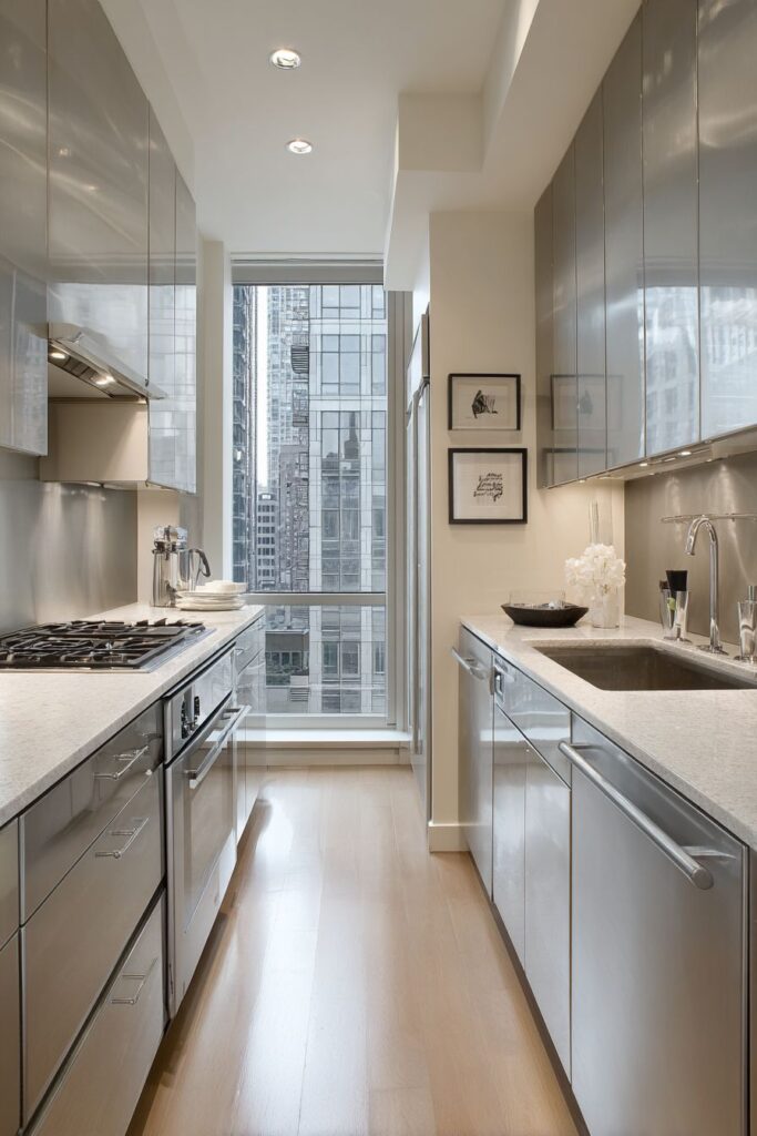 Compact Urban Stainless Steel Kitchen Solution