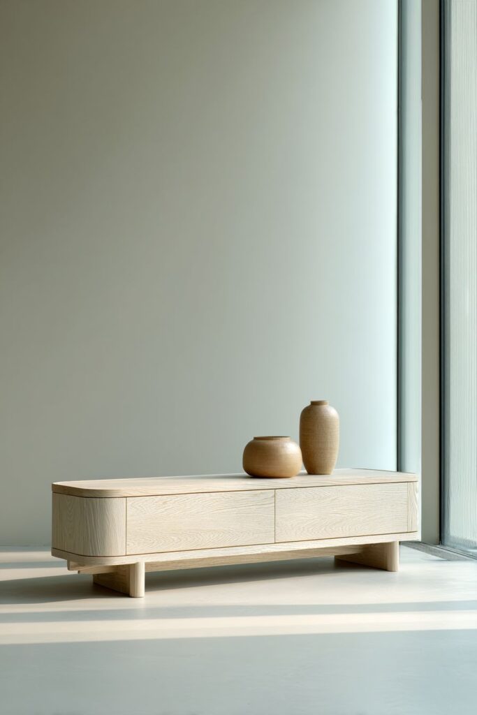 Minimalist Scandinavian White Oak Unit