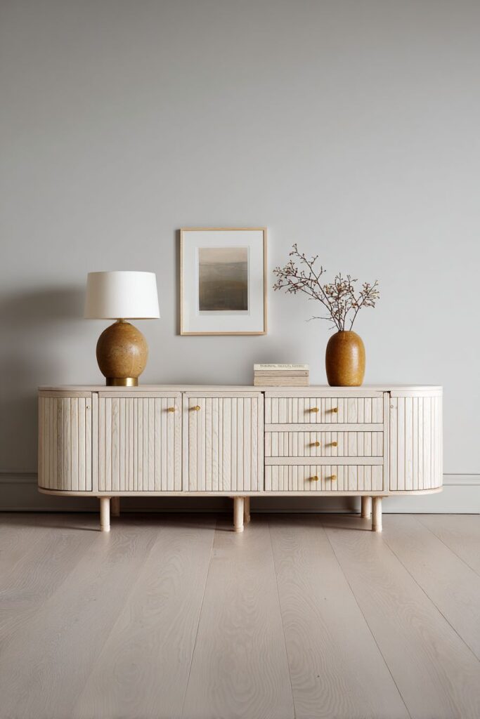 Minimalist Scandinavian White Oak Unit