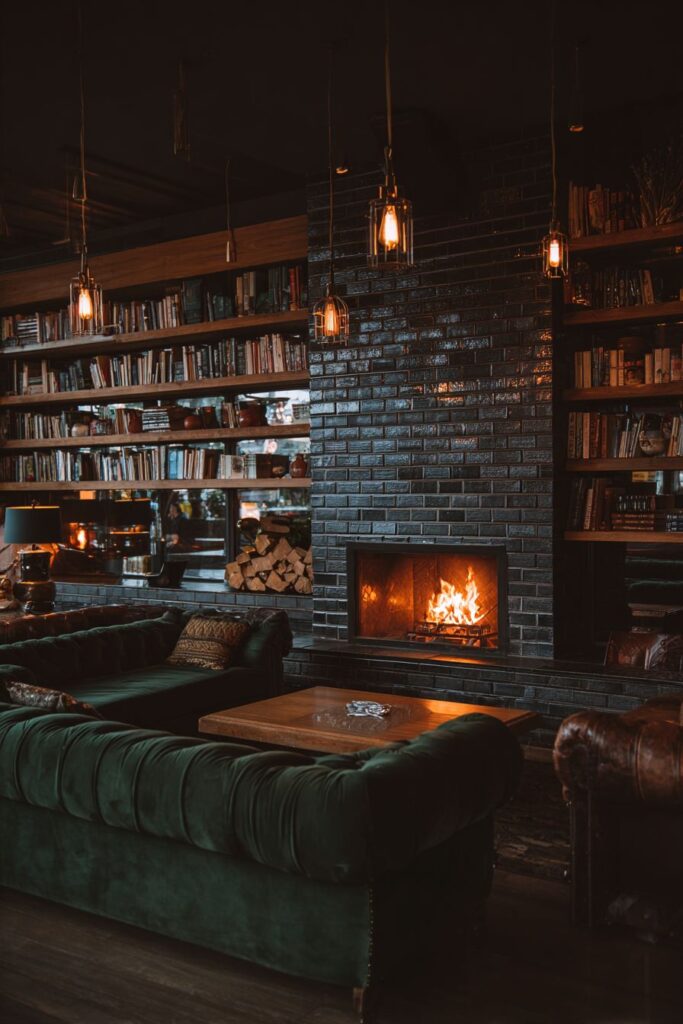 Forest Green Elegance with Brick Warmth