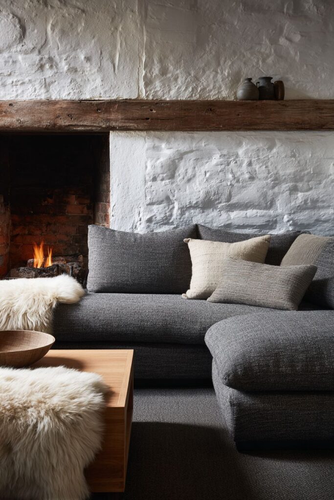 Scandinavian Hygge Slate Fabric Cozy Comfort