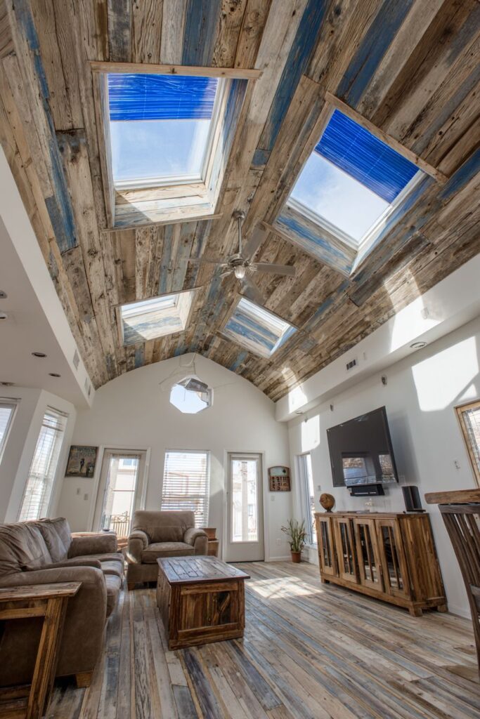 Sustainable Design with Reclaimed Materials and Solar Skylights
