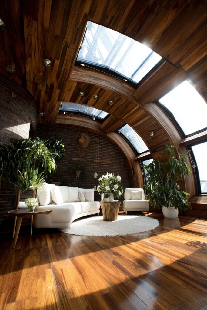 Sustainable Design with Reclaimed Materials and Solar Skylights