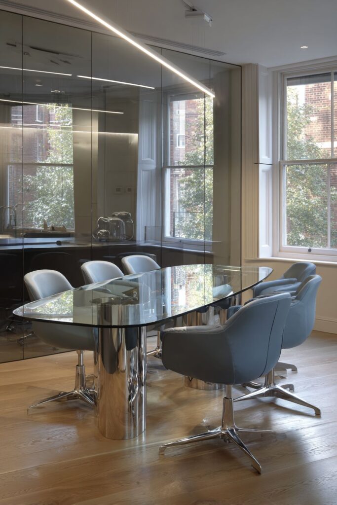 Contemporary Glass-Top Modern Transparency